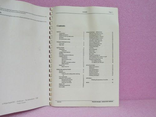 Philips manual pm 6666 programmable timer/counter operator&#039;s man. (1988 4th ed.) for sale