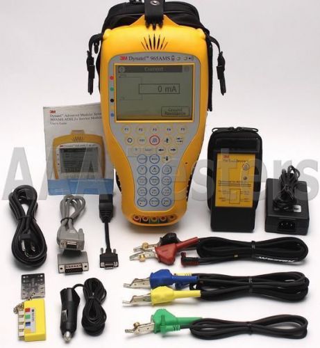 3m dynatel 965ams advanced modular system tester w/ adsl2+ tdr sa2sw 965-ams for sale