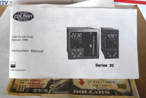 BARBER COLMAN SERIES 20 TEMPERATURE CONTROLLER INSTRUCTION MANUAL  *NEW*