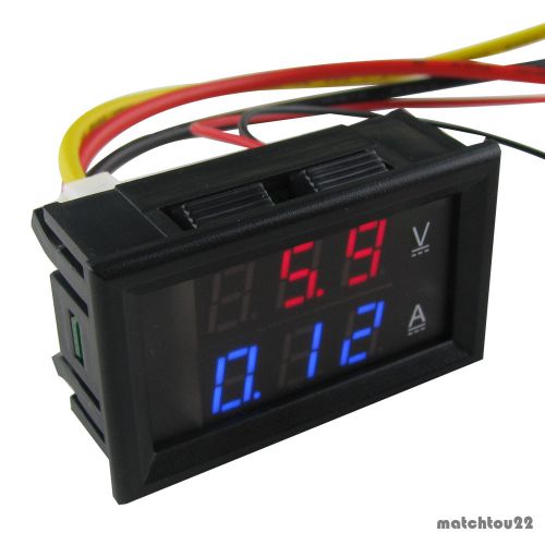 DC300V(50A) DUAL LED DIGITAL VOLTMETER AMMETER(RED/BLUE)DC4.5-30V