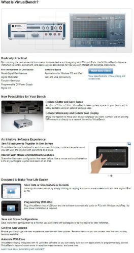 National instruments Virtual Bench