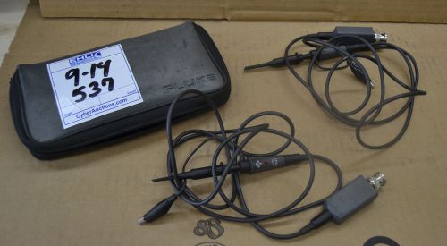 (2) Fluke Probe &amp; Lead Sets - M/N X10 PB47 w/ Soft Case - Internal Sku: 9.14-537