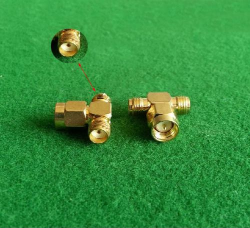 25pcs sma male type plug to female plug rf splitter t type adapter connector for sale