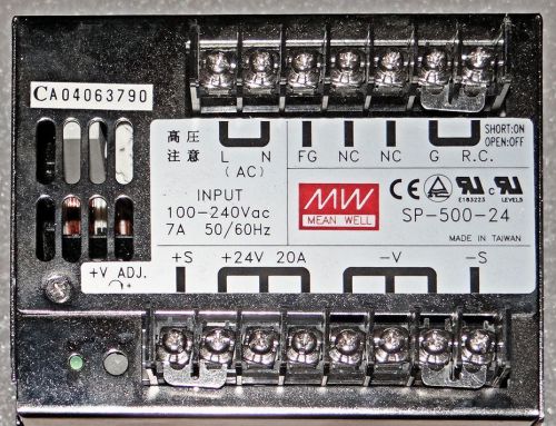24vdc 20a 24 volt 20 amp mean well sp-500-24 pssw unit input 100-240vac 50/60 hz for sale