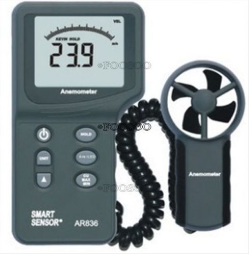 Relative air temperature anemometer+thermometer ar836 wind speed tester air flow for sale