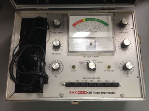 vintage Eico CRT Tester and Rejuvenator Model 633 with manual