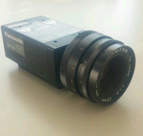 PANASONIC 1/2&#034; CCD MACHINE VISION CAMERA &amp; LENS GP-MF602 HIGH-SPEED MOTION APPS