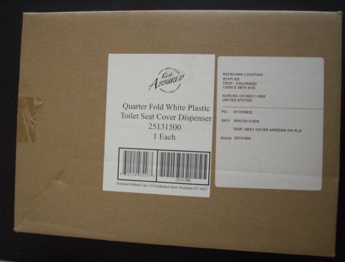 Quarter Fold White Plastic Toilet Seat Cover Dispenser 25131500 Rest Assured