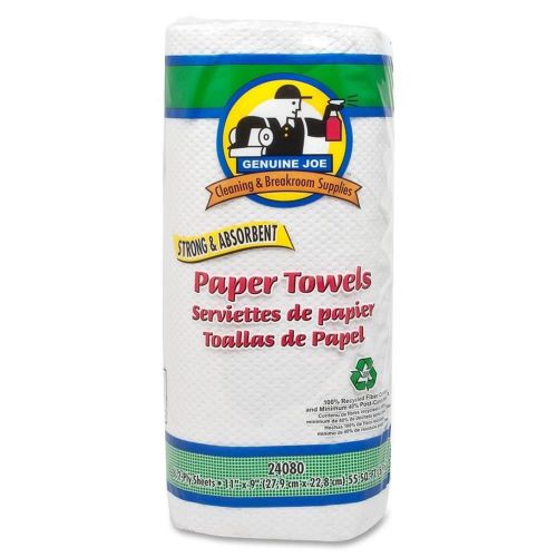 Genuine Joe Roll Towels,2-Ply,80 Sheets/Roll,11&#034;X9&#034;,30Rl/C [ID 159782]