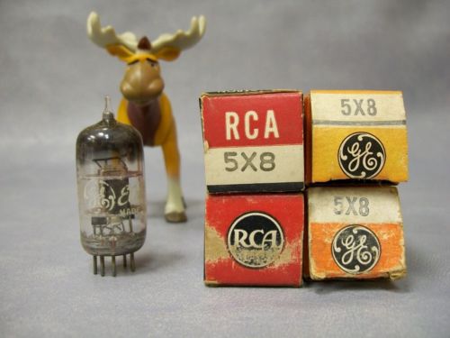 5X8 Vacuum Tubes  Lot of 4  GE / RCA