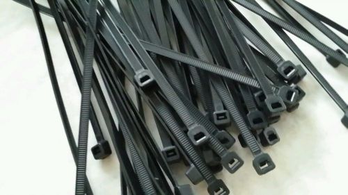 CABLE TIES BLACK PLASTIC 8&#034; 15PCS/NEW