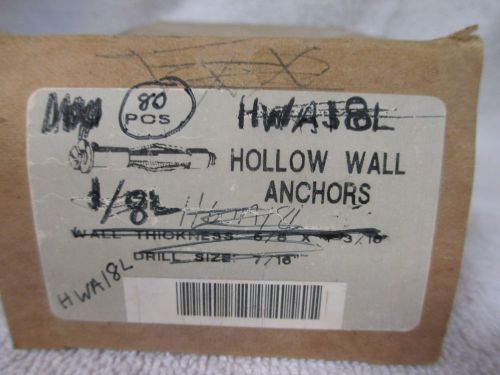 80 pcs. acorn hwa18l - 1/8&#034; long hollow wall anchors - new for sale