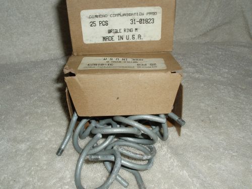 50 pcs BRIDLE RINGS M, Galvanized 1.5&#034; dia Threaded, NIB #31-01823, Made in USA