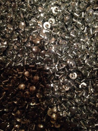 STEEL SEMI TUBULAR 1/7&#034; X 1/4&#034; OVAL HEAD RIVETS 100 PC&#039;S MADE IN USA FREE SHIP