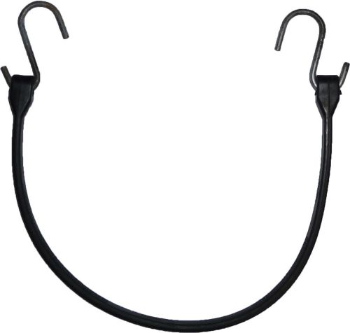 20 Inch Black EPDM Tarp Strap with Metal Hooks