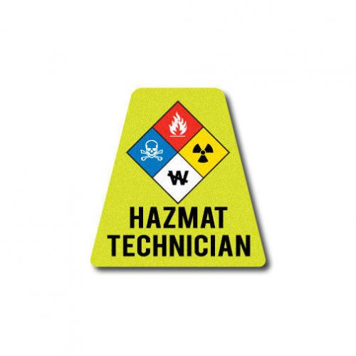 FIREFIGHTER HELMET TETS- SINGLE - TETRAHEDRONS FIRE STICKER - HAZ MAT Technician