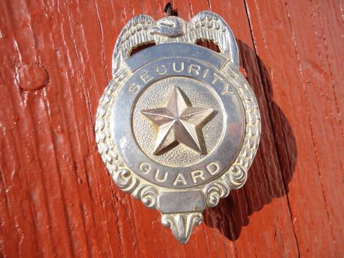 VINTAGE SECURITY GUARD UNIFORM BADGE STAR