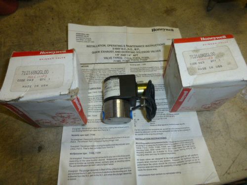 3 HONEYWELL SKINNER SOLENOID VALVE 110V 1200 PSI 71216SN2GL00  NO RESERVE