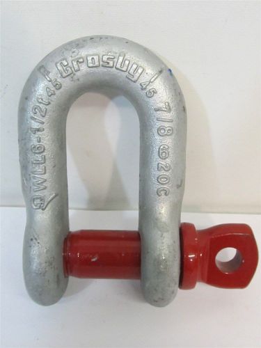 Crosby 1019294, G-210, 7/8&#034;, 6 1/2 ton WLL, Galvanized, Screw Pin, Chain Shackle