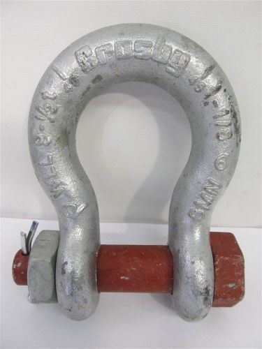 Crosby 1019579 G-2130, 1 1/8&#034;, 9 1/2 ton WLL Galvanized Bolt Type Anchor Shackle