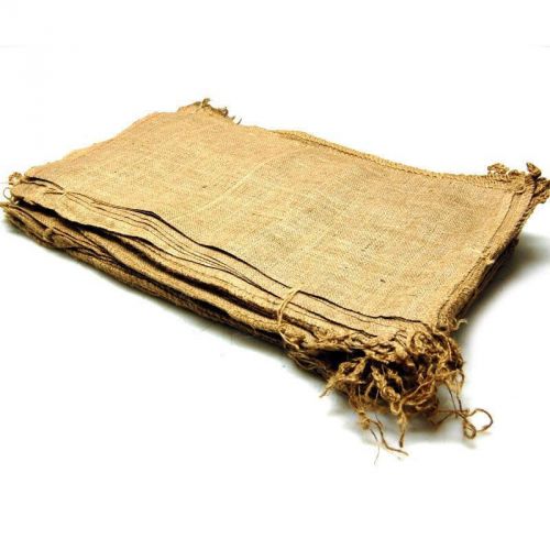 50 NEW Burlap Bags, Burlap Sacks SandBags 26&#034;L x 14&#034;W 50lb Capacity Sand Bag