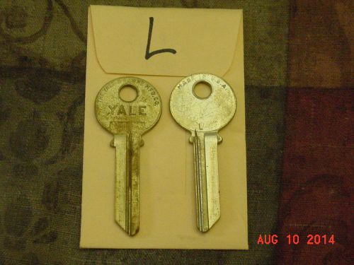 4 VINTAGE KEY BLANKS Original YALE  &#034; L &#034; keyway LOCKSMITH NOS Uncut