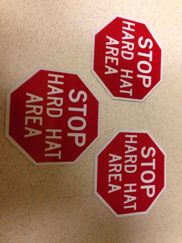Metal Stop Hard Hat Area Signs