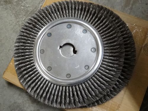 2 new OSBORN 26167, 15&#034; x 1/2&#034; x 2&#034; .02&#034; Metal Wire Knot Brush Deburring Wheels