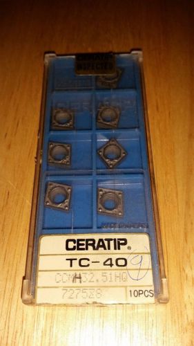 9 pcs CCMH32.51HQ TC-40 Kyocera Ceratip Carbide Inserts