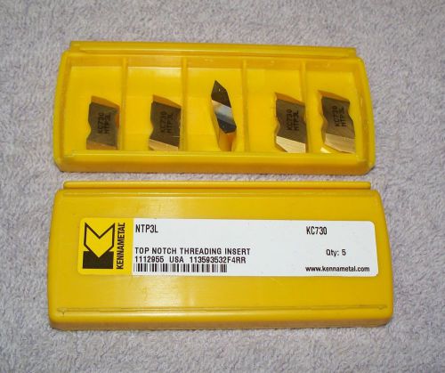 KENNAMETAL   CARBIDE INSERTS     NTP3L    PACK OF 5   GRADE  KC730