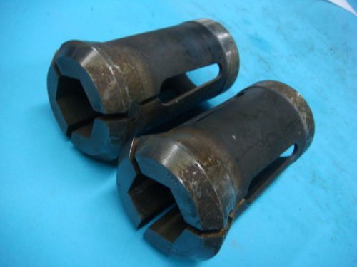 HARDINGE 1 1/8&#034; HEX #22D COLLET SET, 2PCS. TOTAL. 1222142