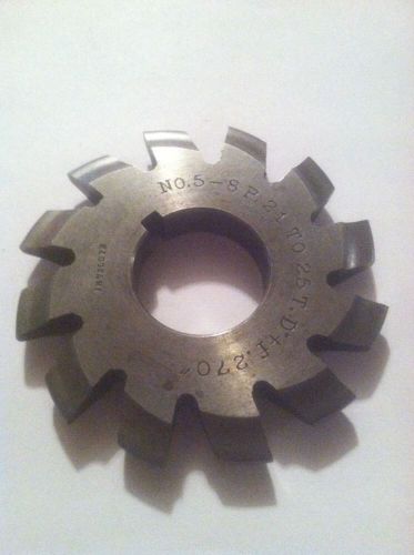 USED INVOLUTE GEAR CUTTER #5 8P 21-25T 1&#034;bore Brown &amp; Sharpe