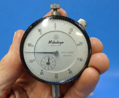 MITUTOYO 2416 .001&#034; range 1.000&#034; DIAL INDICATOR machinist tools *0