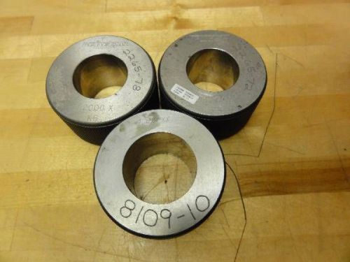 (3) federal ring gauge, inspection gage 1.3784, 1.1770, 1.2000 go-nogo for sale