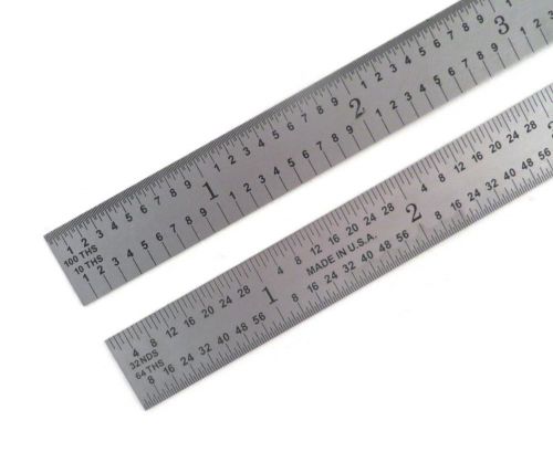 Blem Cosmetic Second PEC 12&#034; Flexible Satin 5R 10/100/32/64ths machinist ruler