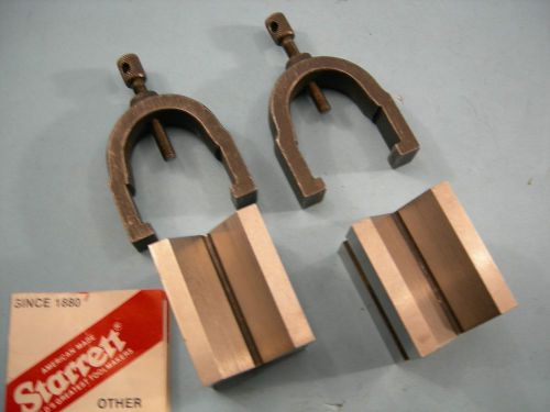 Starrett no.278 v- block set &amp; clamps 1&#034;dia capacity hardened &amp; ground, for sale