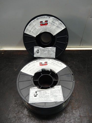 30# .045&#034; Unibraze Smoothcor 81T1W Welding Wire Flux Cored Arc 2 Spool = 15# ea