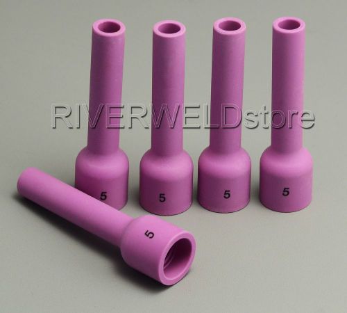 5pcs 53n59xl 5l# tig long aluminia ceramic nozzle for wp 9 20 25 welding torch for sale