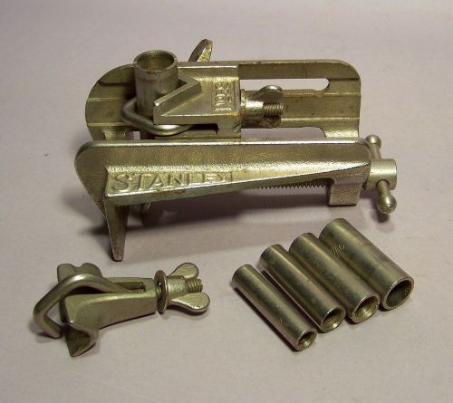 Vintage 1950&#039;s stanley #59 dowel jig w/ 4 drill guide sleeves &amp; depth gauge tool for sale