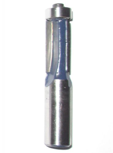 1/2&#034; FLUSH TRIM STRAIGHT ROUTER BIT, 3 CARBIDE CUTTING FLUTES, HALF INCH SHANK