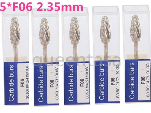 5* Dental Polishing Burs F06 Tip FG2.35mm Drill For Marathon Polisher