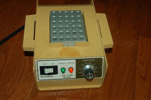 Thermolyne 17600 0.5 ml heatblock dry plate hot lab dri-bath low high block heat for sale