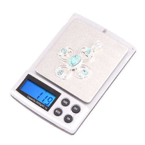 Precision 2000g X 0.1g Gram Digital Jewelry Coin Scale Electronic Display