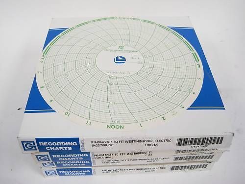 Graphic Controls 6 7/8&#034; Circular Charts 00472407 NIB Lot of 4