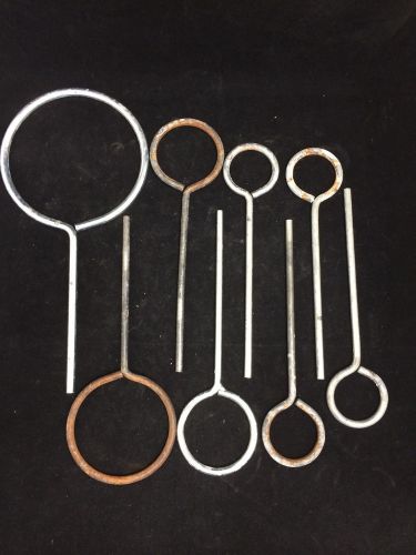 Lot of 8 Lab Stand Rings (4) 2-1/2&#034;, (2) 3-1/2&#034;, (1) 4-1/2 &amp; (1) 6-1/2&#034;