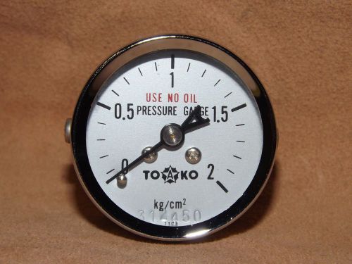 Shimadzu CFC-14PM Part: Toako 1164 0-2 kg cm2 Fine Chemical Pressure Gauge