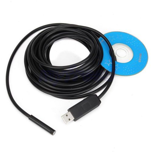 7M 7mm Aluminum USB 6 LED Waterproof Wire Endoscope Inspection Snake Camera