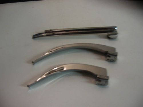 Laryngoscope blade set: mcintosh #4 and 5, miller #4 for sale