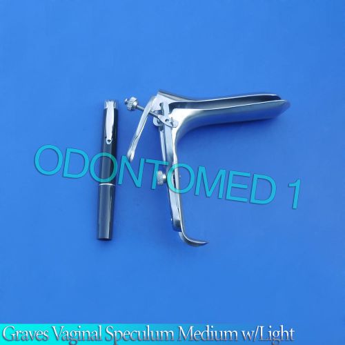 Graves Vaginal Speculum Medium w/Light Black Ob/Gyneclogy Instruments