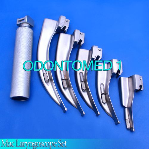 Mac Laryngoscope set 5 blade # 0 1 2 3 4 + 1 Handle emt